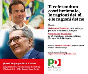 Le ragioni del sì e le ragioni del no. Un confronto con i prof. Vassallo e Pasquino.